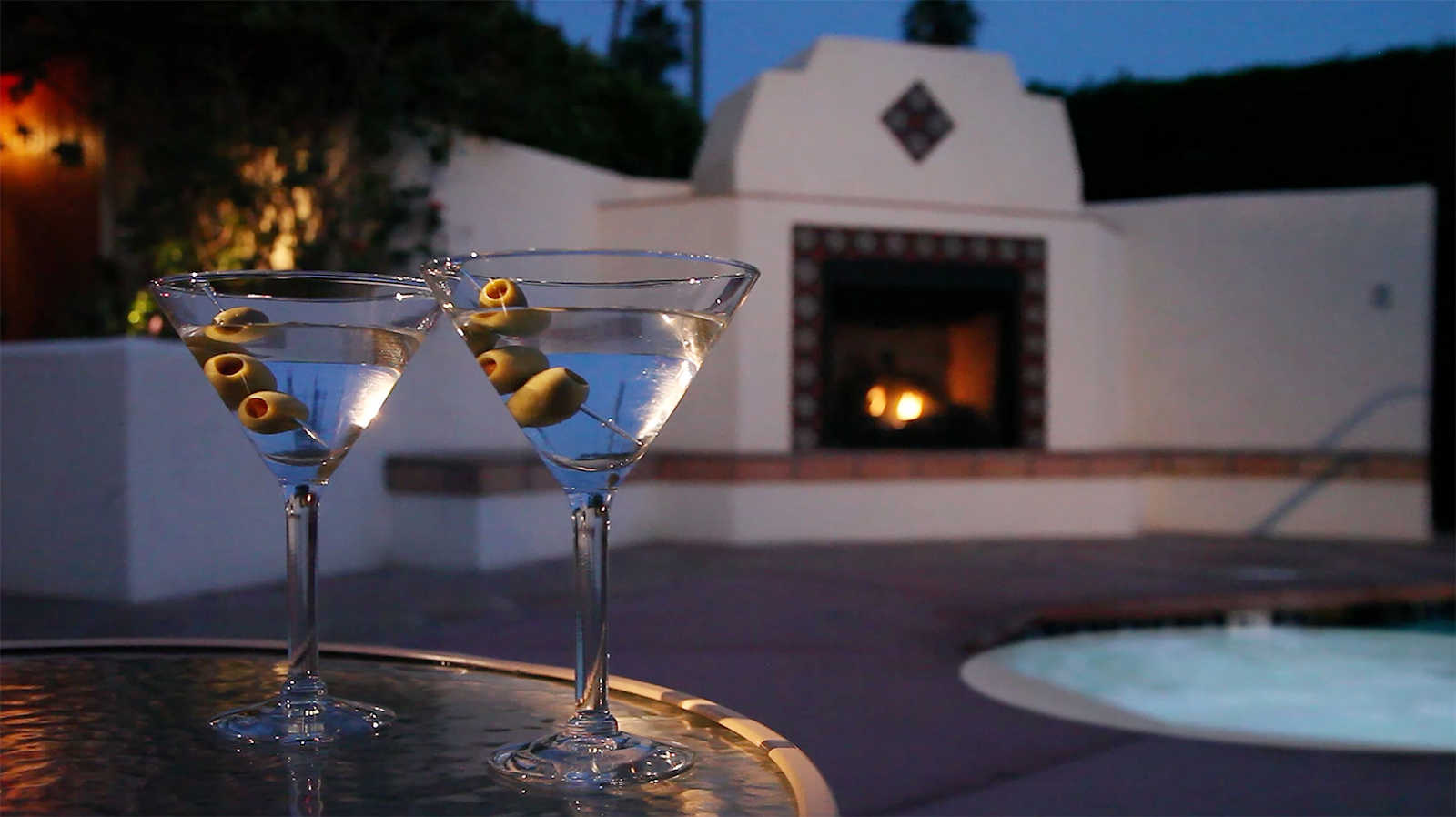 martinis by the pool